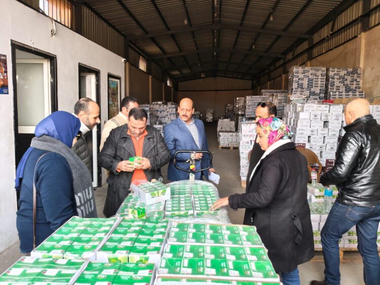 بقيادة وكيل وزارة التموين ضبط مخزن مواد غذائية بدون ترخيص 