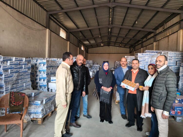 بقيادة وكيل وزارة التموين ضبط مخزن مواد غذائية بدون ترخيص 