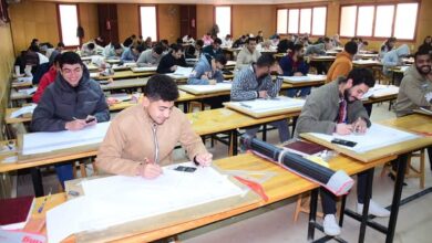 ١٧٠٢ طالب و وطالبة يؤدون الامتحانات بهندسة سوهاج