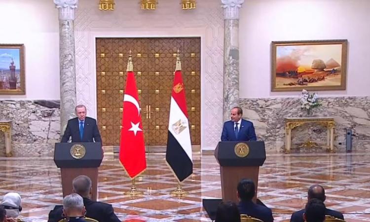 الرئيس السيسي ونظيره التركي يشاركان في الجلسة الختامية لمنتدى الأعمال المصري التركي