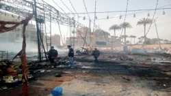 حريق هائل يلتهم خيمة رمضانية بالدقهلية والحماية المدنية تسيطر