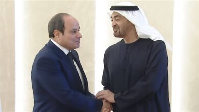 الرئيس السيسي لـ محمد بن زايد الممارسات الإيرانية تهدد الأمن الإقليمي