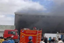 مدينة 6 اكتوبر في أول أيام رمضان إندلع حريق داخل مصنع ملابس