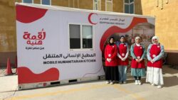 وزيرة التضامن تتابع جهود الهلال الأحمر المصري الإنسانية بمعبر رفح. 