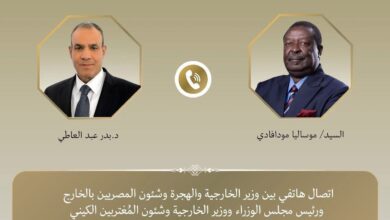 إتصال هاتفي بين وزير الخارجية ونظيره الكيني