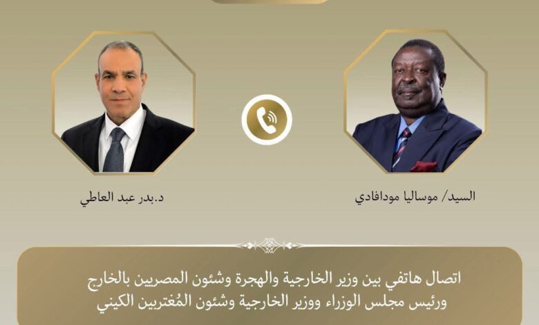 إتصال هاتفي بين وزير الخارجية ونظيره الكيني