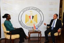 لقاء اعلامى للدكتور بدر عبد العاطي وزير الخارجية مع مجموعة National Media Group الكينية.