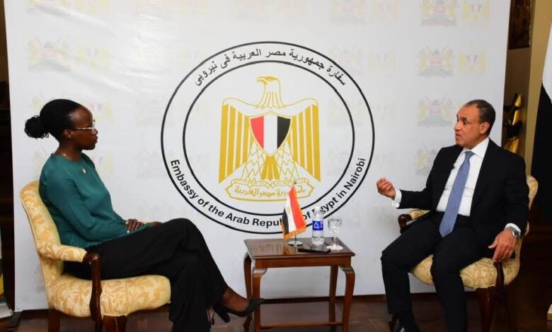 لقاء اعلامى للدكتور بدر عبد العاطي وزير الخارجية مع مجموعة National Media Group الكينية.