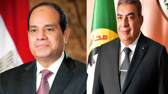 رسالة شكر وتهنئة إلى سيادة الرئيس عبد الفتاح السيسي