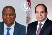 الرئيس عبد الفتاح السيسي يجري اتصالًا هاتفيًا مع رئيس جمهورية أفريقيا الوسطى.