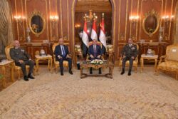 شهد الرئيس السيسي حفل تكريم الفريق أول عبد المجيد صقر وزير الدفاع السابق.