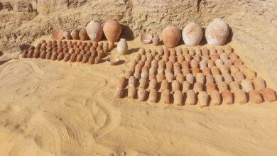 الكشف عن مجموعة من المقابر الصخرية بقبة الهواء بأسوان.