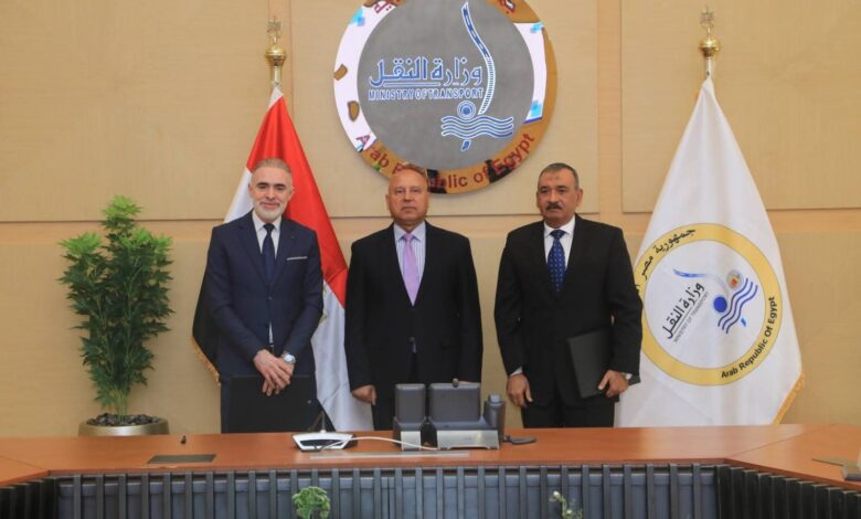 وزير النقل يشهد توقيع بروتوكول تعاون بين شركة القناة للتوكيلات الملاحية وشركة تراست للتجارة والنقل