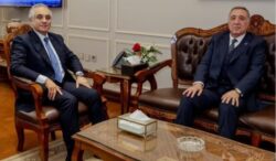 وزير العدل يستقبل رئيس المحكمة الدستورية العليا للتهنئة بمنصبه