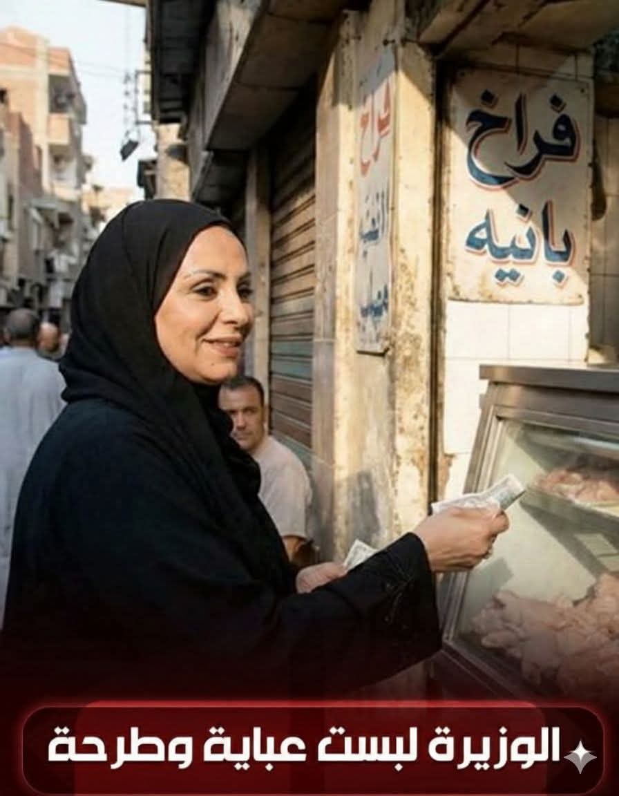 بـ "العباءة السوداء" مايا مرسي في سوق شعبي عندما يسقط برواز "المكتب" أمام صدمة الواقع