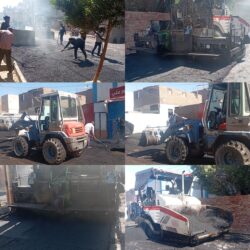 رصف شارع الجيش بامتداد قنطرة جمريس في منفلوط .