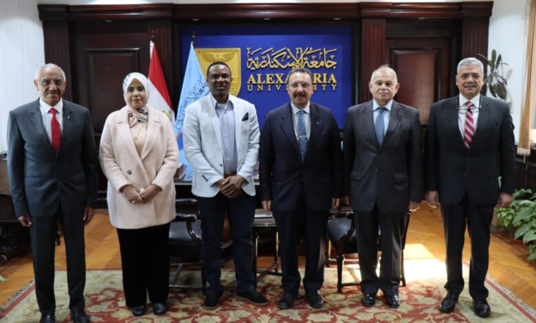 جامعة الإسكندرية تستقبل وفد جامعة ووسونج الكورية لبحث سبل التعاون المشترك