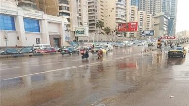 الإسكندرية ليلة شتوية قارصة وسط حالة من سقوط الأمطار ونشاط الرياح