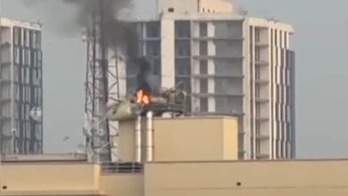 صاروخ يستهدف مهبط الطائرات بالسفارة الأمريكية في بغداد