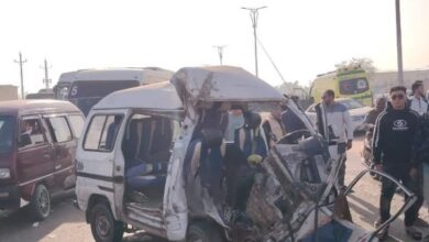 التحفظ على سائق حادث بلبيس بعد مصرع طفل وإصابة 10 تلاميذ