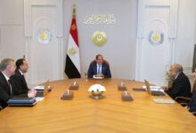 إجتمع الرئيس السيسى اليوم برئيس مجلس الوزراء ووزيرى الكهرباء والبترول.