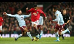 مانشستر يونايتد يهزم أستون فيلا بربع دستة أهداف ويعزز موقعه بالدوري الإنجليزي