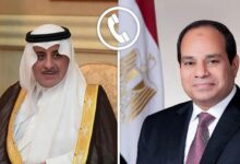 الرئيس السيسي تلقي اليوم اتصالًا هاتفيًا من  أمير منطقة تبوك بالمملكة العربية السعودية الشقيقة