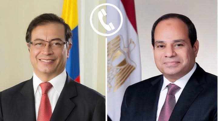 الرئيس السيسي تلقي اليوم اتصالًا هاتفيًا من الرئيس جمهورية كولومبيا