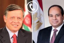 تلقى الرئيس السيسي، اليوم، اتصالًا هاتفيًا من الملك عبدالله الثاني بن الحسين، عاهل المملكة الأردنية.