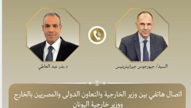 وزير الخارجية يبحث مع نظيره اليوناني التطورات الإقليمية