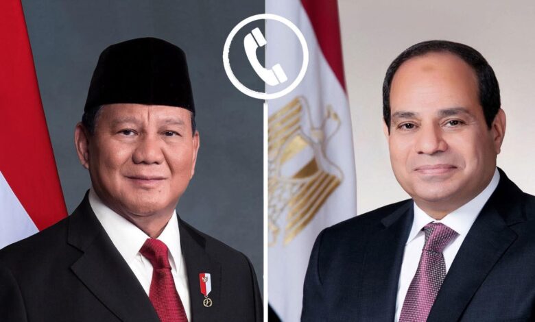 الرئيس السيسي تلقي اليوم اتصالًا هاتفياً رئيس إندونيسيا
