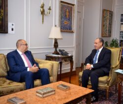 وزير الخارجية يبحث مع المبعوث الأممي لتمويل التنمية دعم المشروعات التنموية والمناخية
