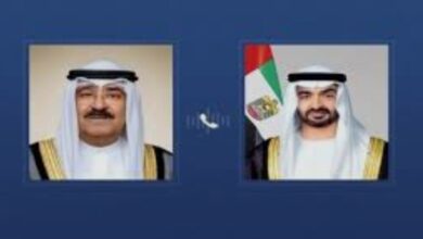 الإمارات والكويت تؤكدان اتخاذ جميع الإجراءات لصون أمنهما واستقرارهما.