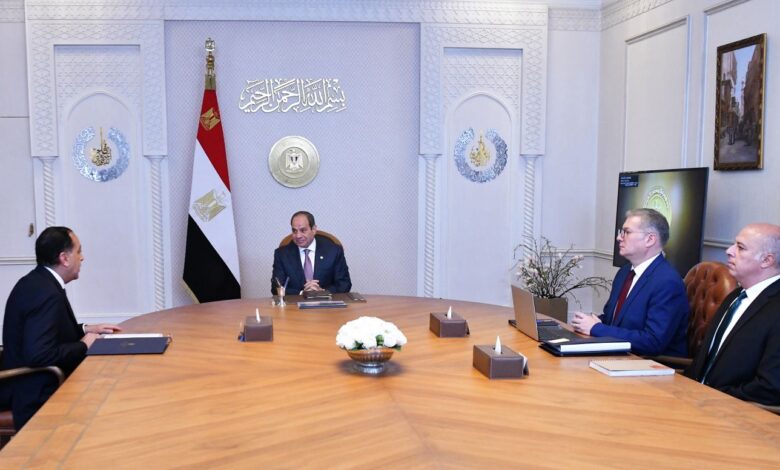 الرئيس السيسي يبحث رفع إنتاجية البترول والغاز مع مدبولي وبدوي