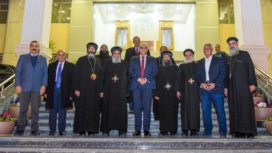 محافظ الإسكندرية يستقبل وفداً من الكنيسة القبطية للتهنئة بمهام منصبه