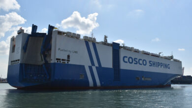 ميناء الإسكندرية تستقبل السفينة WEN JING KOU احد اكبر سفن الرورو