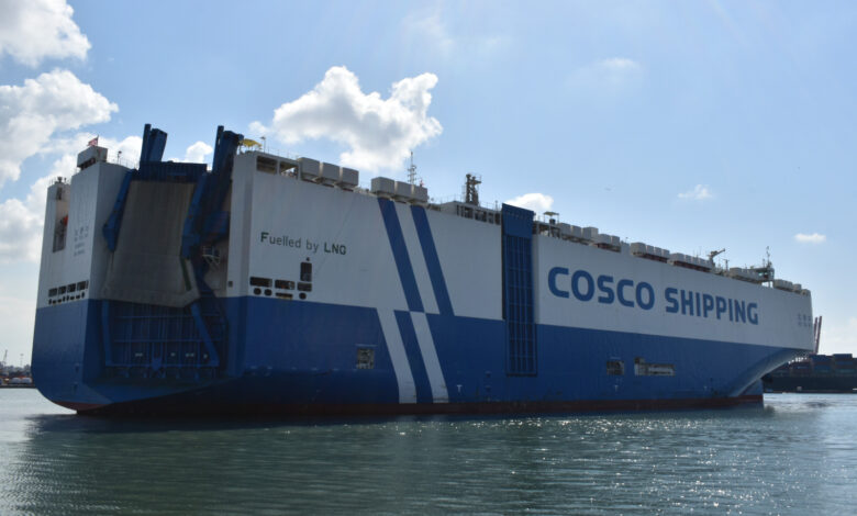 ميناء الإسكندرية تستقبل السفينة WEN JING KOU احد اكبر سفن الرورو