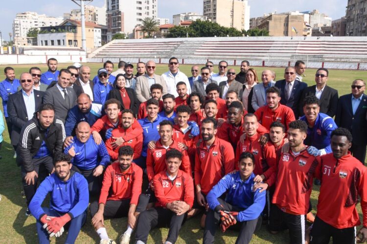 وزير الشباب والرياضة ومحافظ الإسكندرية يقومان بجولة تفقدية بالنادي الأولمبي المصري